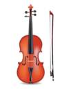 Violin and bow isolated on  white background. Vector illustration